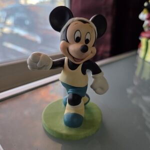 Vintage Disney Mickey Mouse Exercising Figurine